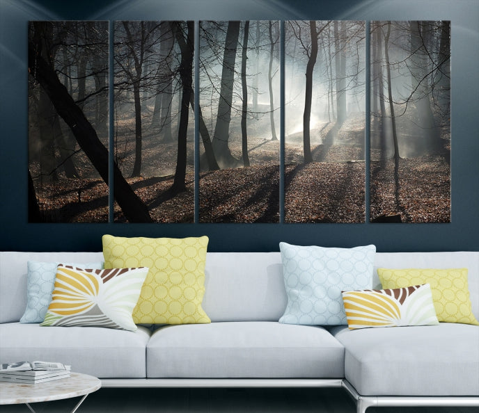 Art mural famille sombre et arbre Impression sur toile