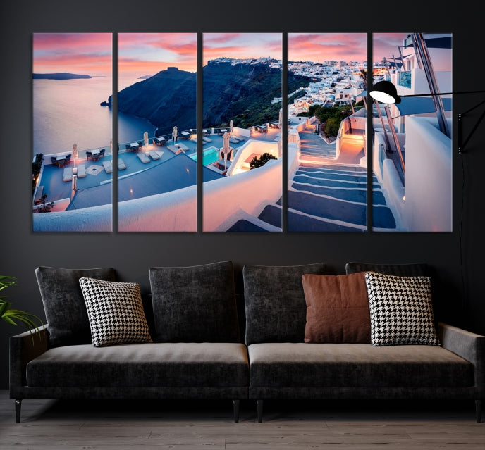 Greece Santorini Wall Art Landscape Canvas Print