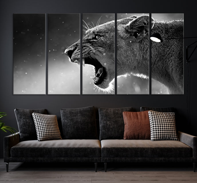 Art mural lion Impression sur toile