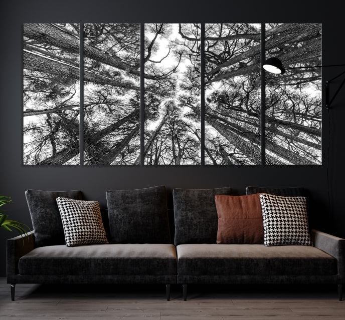 Trees Contemporary Art Canvas Print