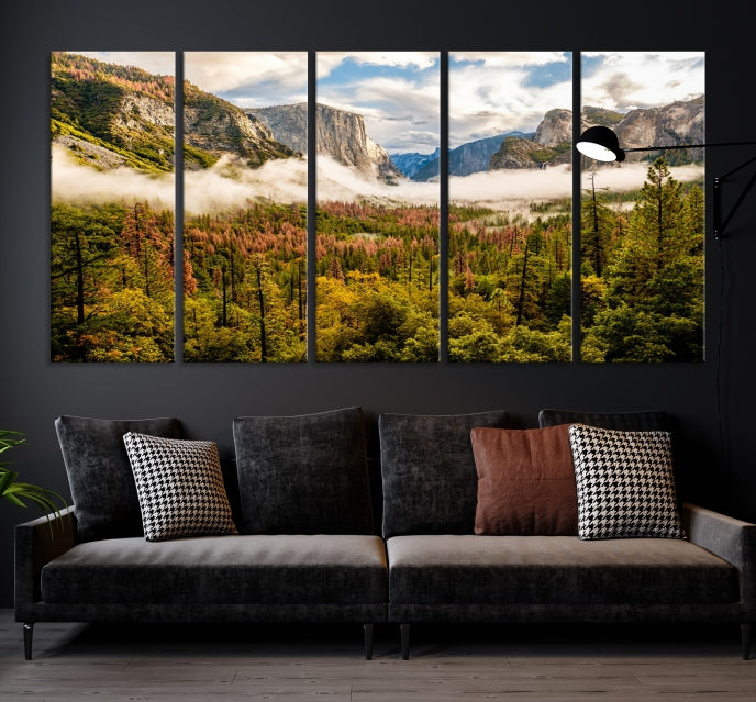 Yosemite Nal Park Wall Art Canvas Print El Capitan