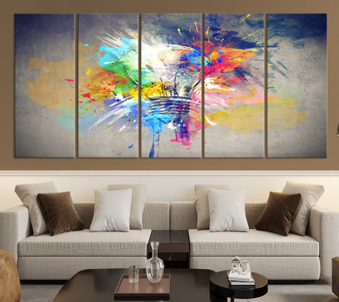 Lamp Abstract Color Wall Art Canvas Print