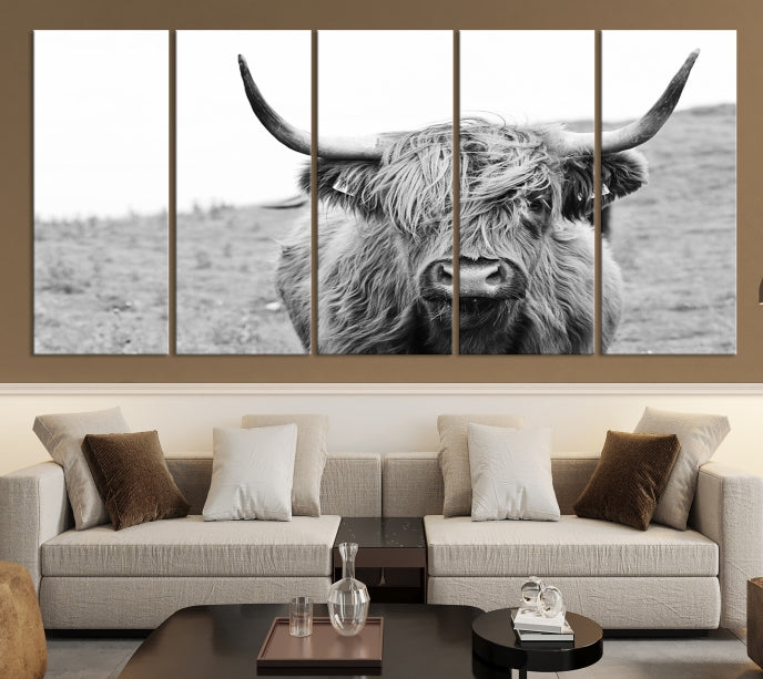 Newfoundland Cow Art Wall Art Canvas Print