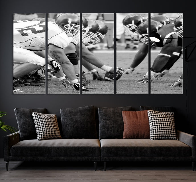 American Football Player Wall Art Canvas Print