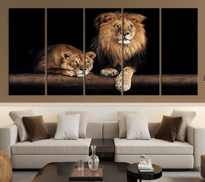 Lion Canvas Wall Art Animal Print