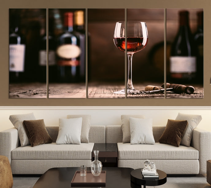 Red Wine and Bottle Canvas Print