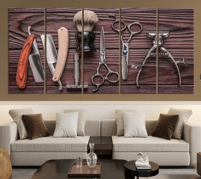 Outils de coiffeur Art mural Impression sur toile