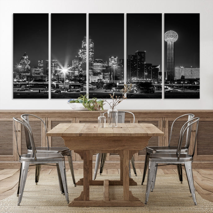 Dallas City Wall Art Canvas Print