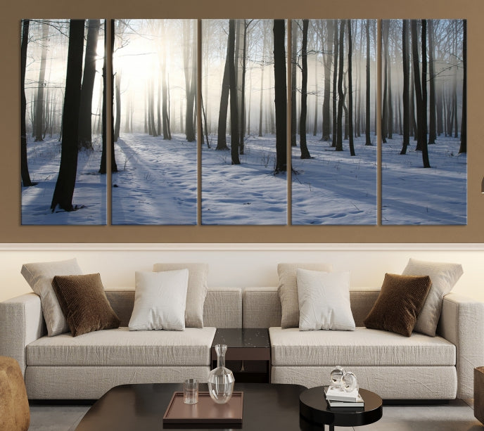 Night Forest Wall Art Canvas Print