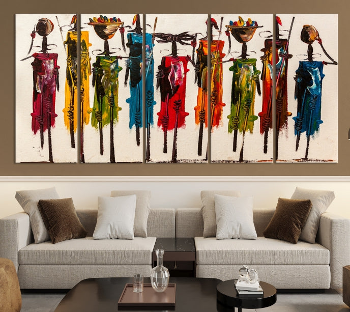 Arte de pared grande de mujeres africanas abstractas Lienzo