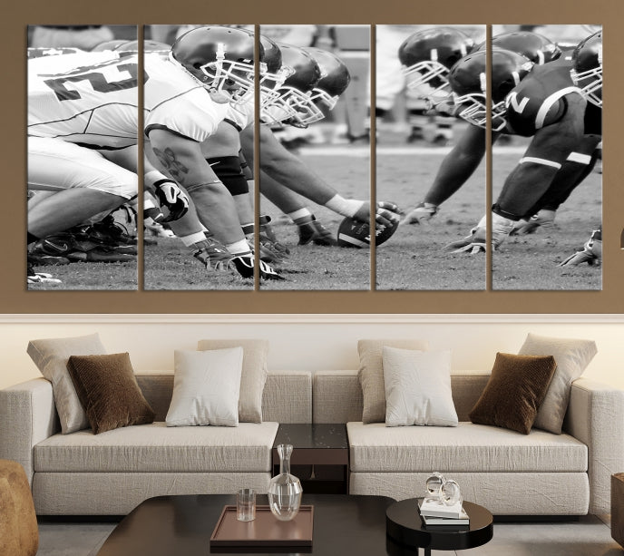 American Football Player Wall Art Canvas Print