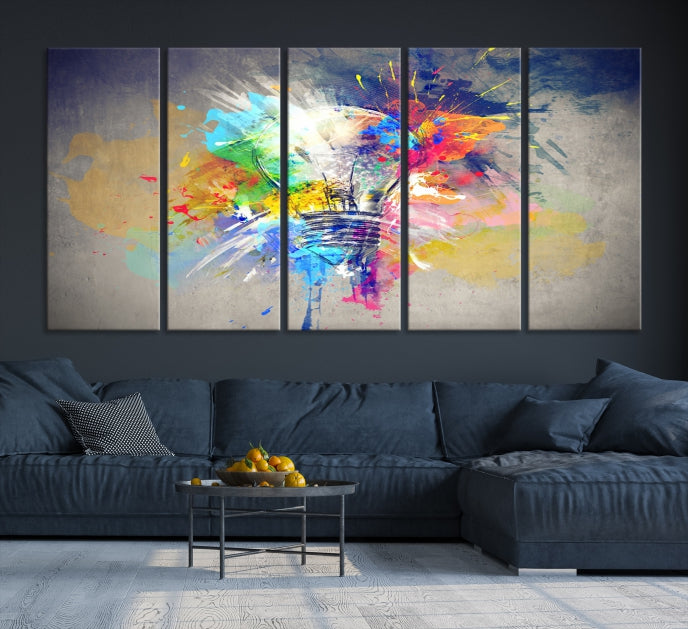 Lamp Abstract Color Wall Art Canvas Print