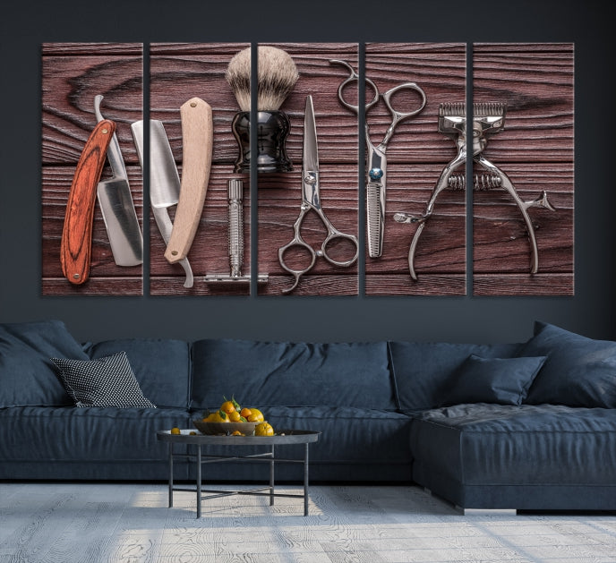 Outils de coiffeur Art mural Impression sur toile