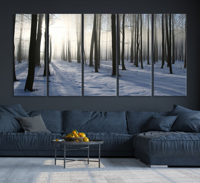 Night Forest Wall Art Canvas Print