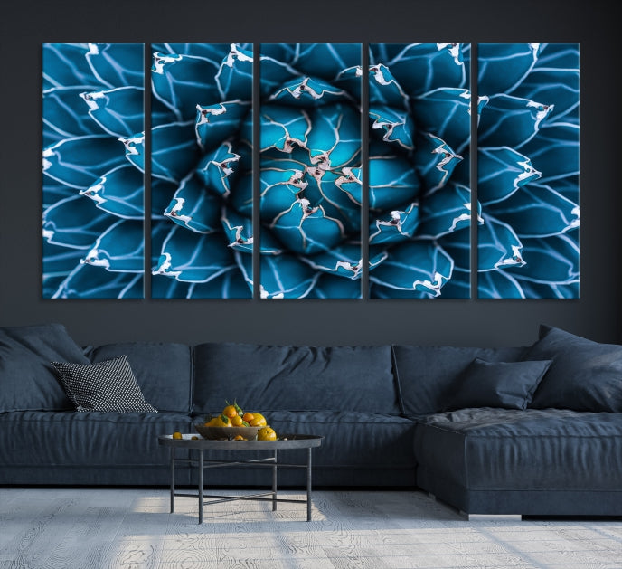 Blue Agave Flower Wall Art Canvas Print Success