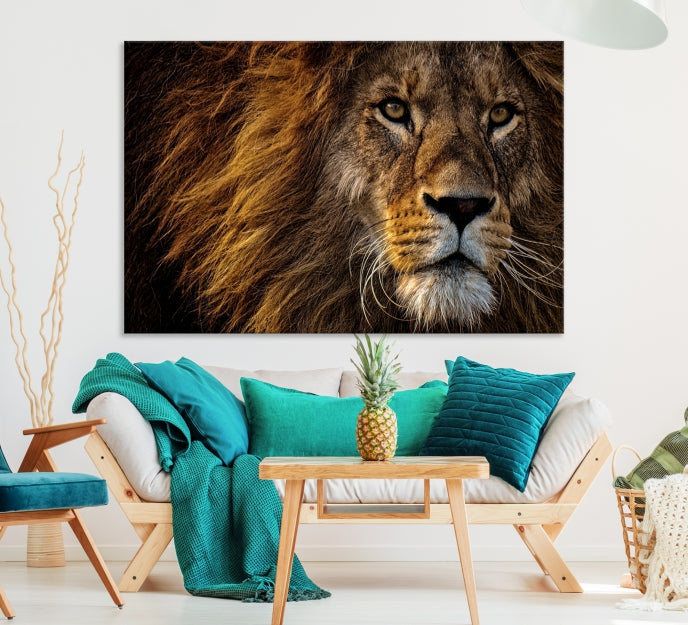 Art mural grand lion Impression sur toile