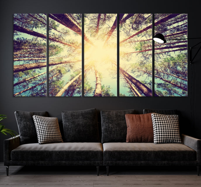 Arbre et soleil Impression sur toile