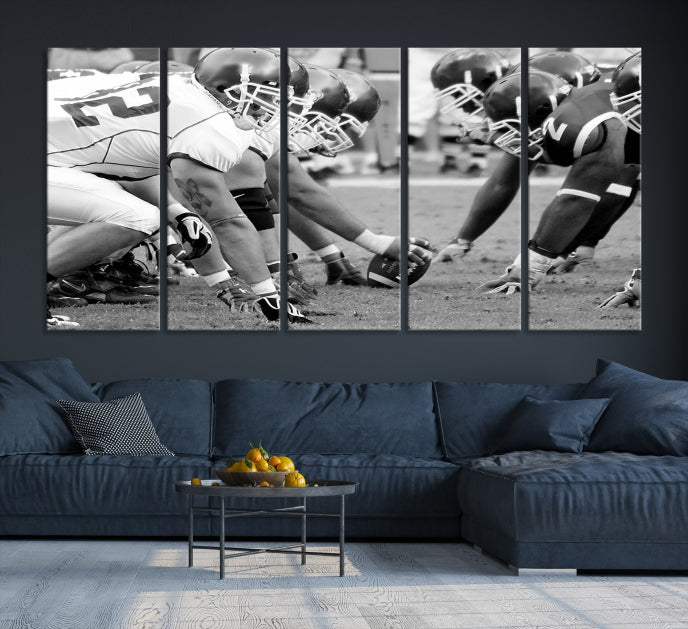 American Football Player Wall Art Canvas Print