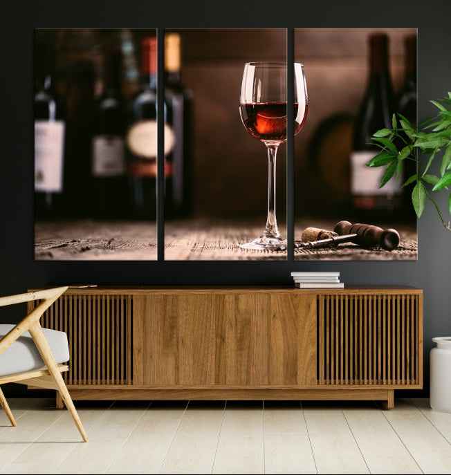 Red Wine and Bottle Canvas Print