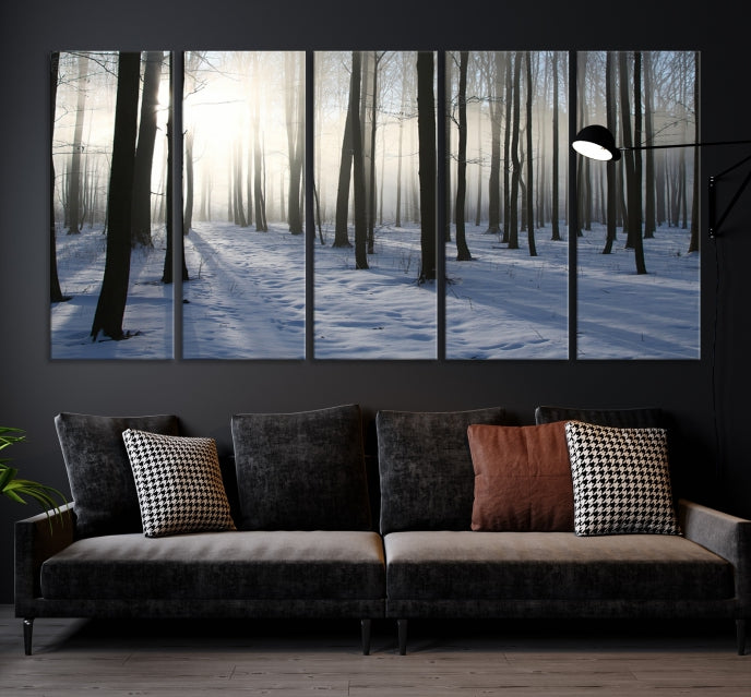 Night Forest Wall Art Canvas Print