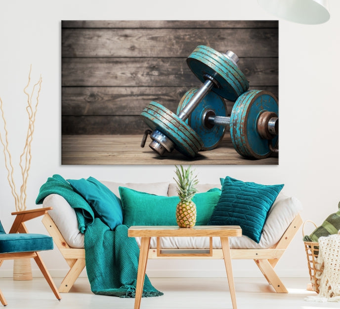 Dambell and Sport Wall Art Canvas Print