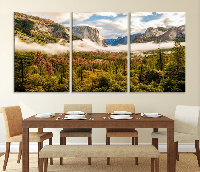 Impresión de lienzo de arte de pared grande del Parque Nacional Yosemite - El Capitán