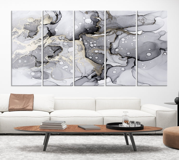 Marble Fluid Effect Wall Art Abstract Canvas Wall Art Print