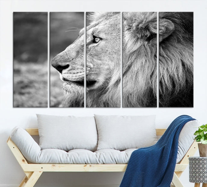 Art mural lion Impression sur toile