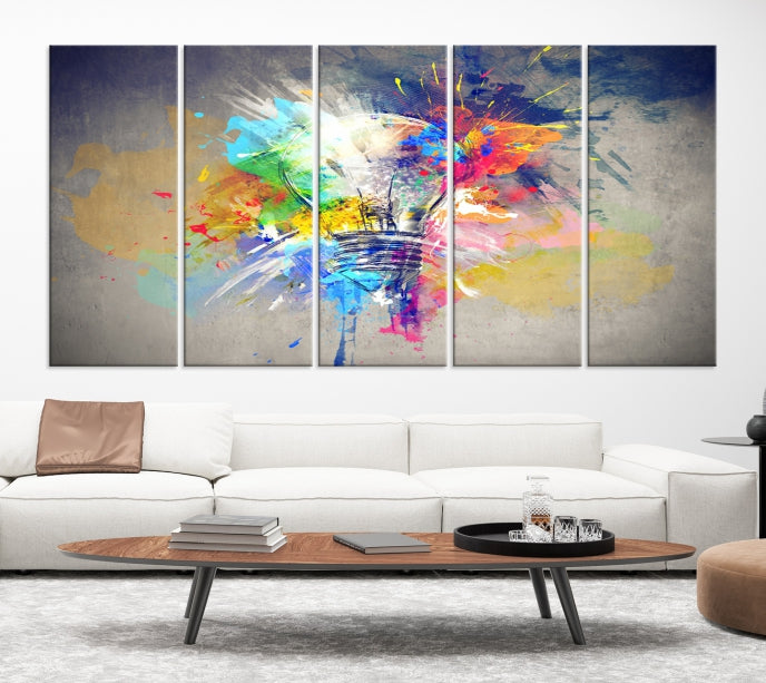 Lamp Abstract Color Wall Art Canvas Print