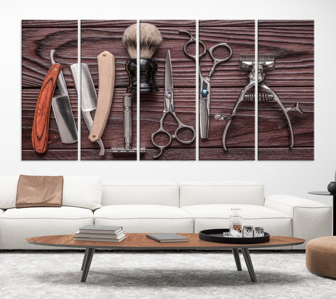 Outils de coiffeur Art mural Impression sur toile