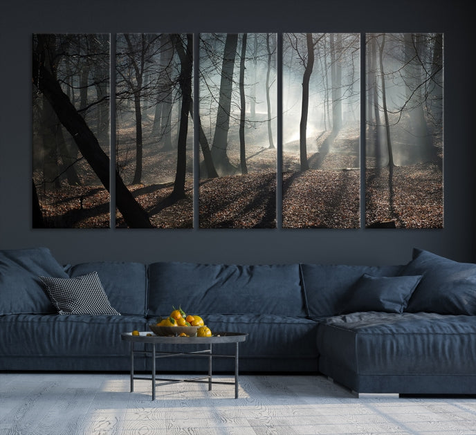 Art mural famille sombre et arbre Impression sur toile