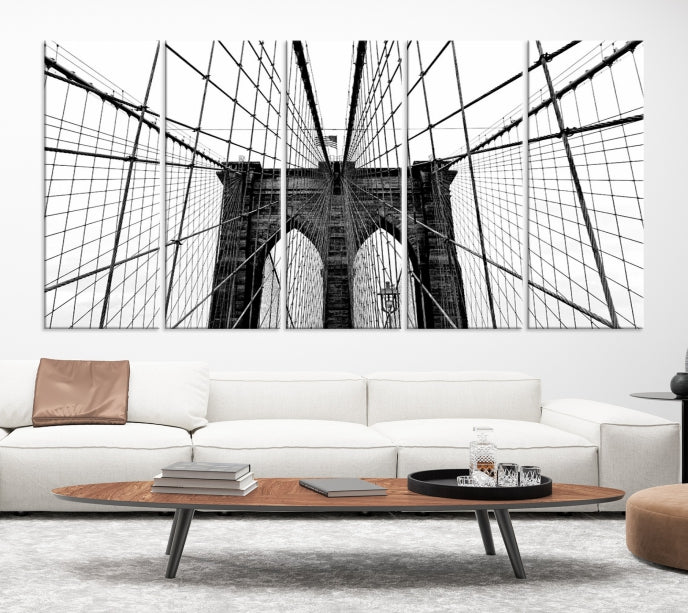 Art mural du pont de Brooklyn Impression sur toile