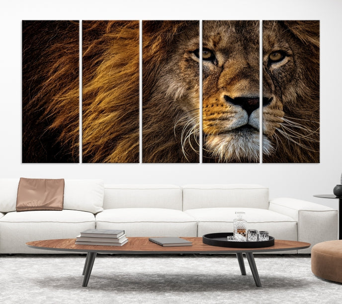 Big Lion Wall Art Canvas Print