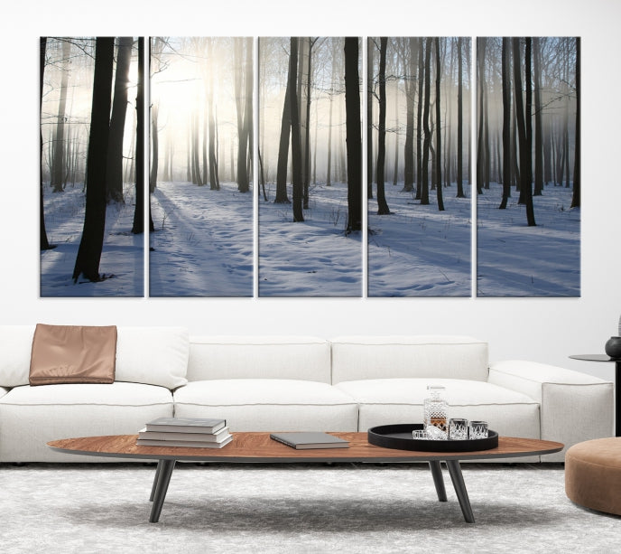 Night Forest Wall Art Canvas Print