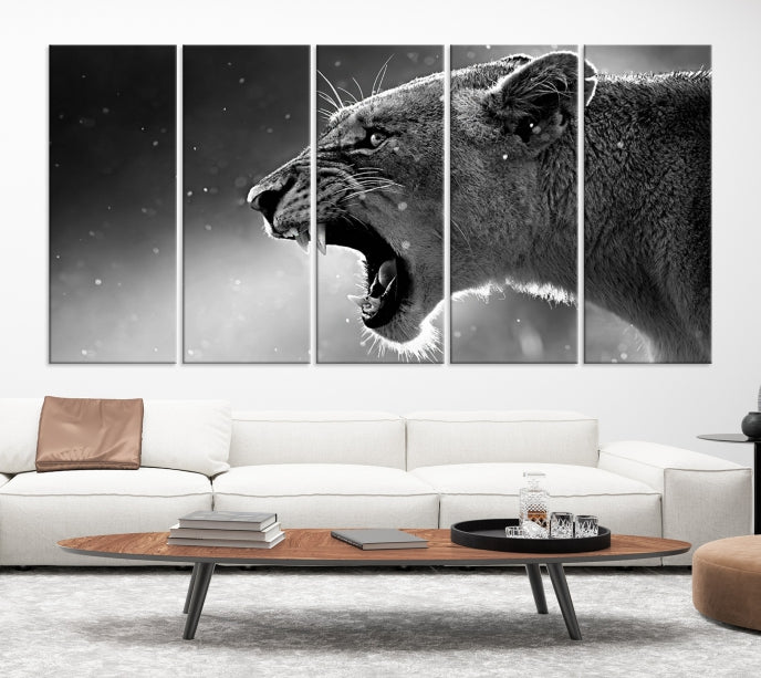 Art mural lion Impression sur toile