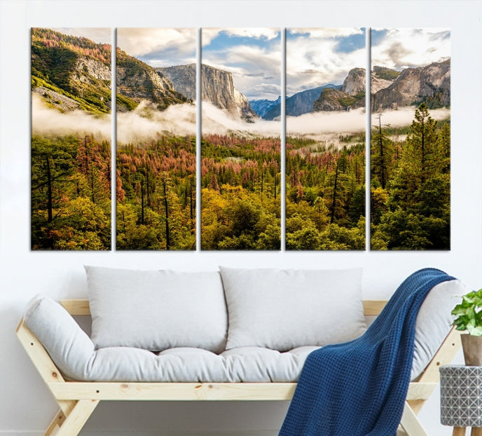 Yosemite Nal Park Wall Art Canvas Print El Capitan