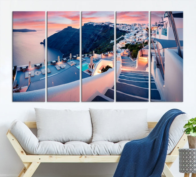 Greece Santorini Wall Art Landscape Canvas Print