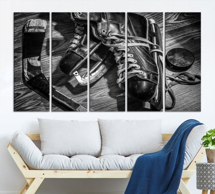 Vieille paire de patins pour hommes Wall Art Impression sur toile