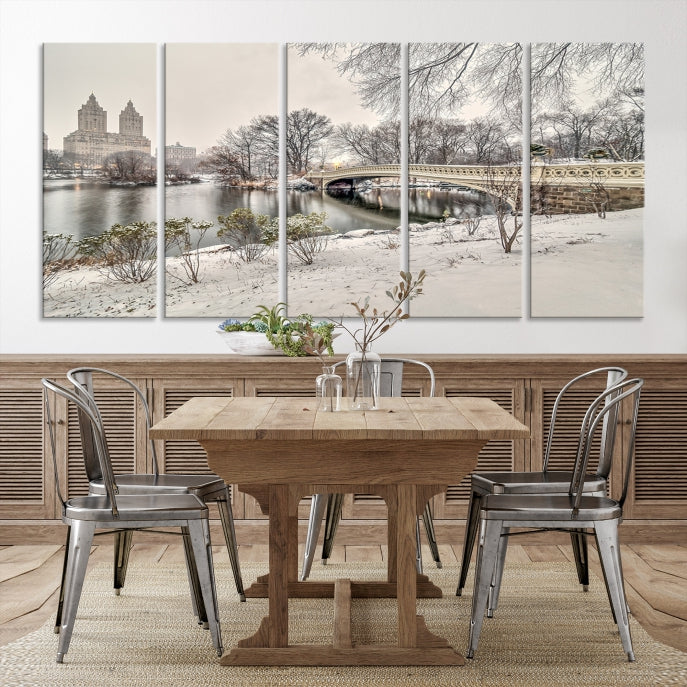 The Bow Bridge in Central Park Canvas Print