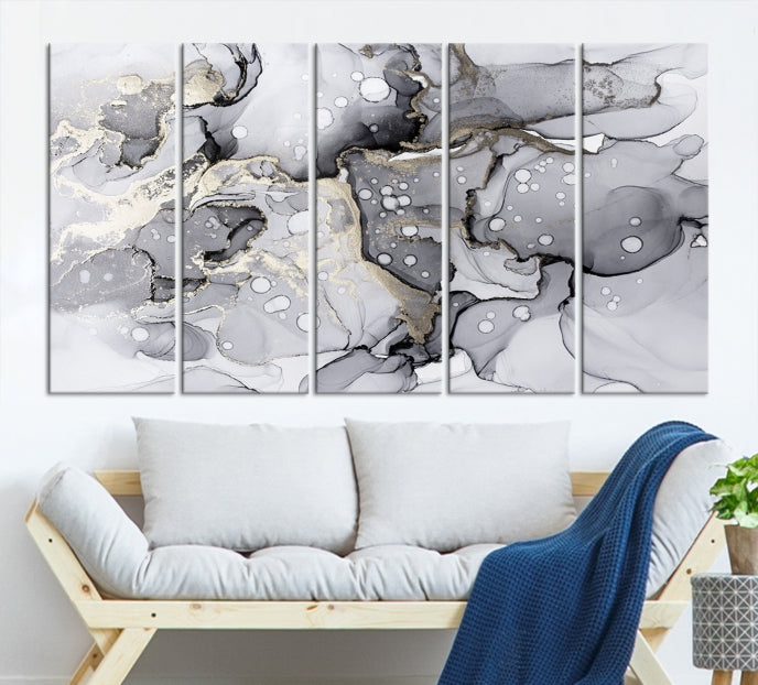 Marble Fluid Effect Wall Art Abstract Canvas Wall Art Print