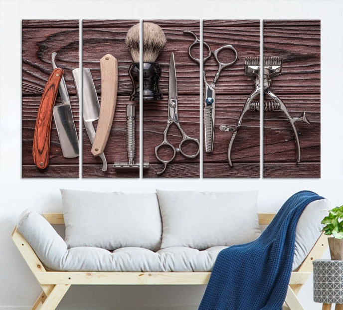 Outils de coiffeur Art mural Impression sur toile