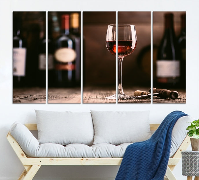 Red Wine and Bottle Canvas Print