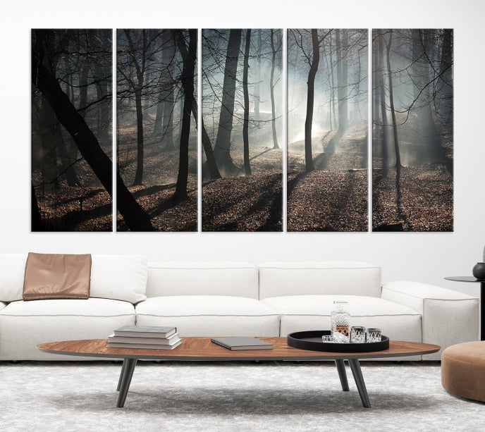 Art mural famille sombre et arbre Impression sur toile