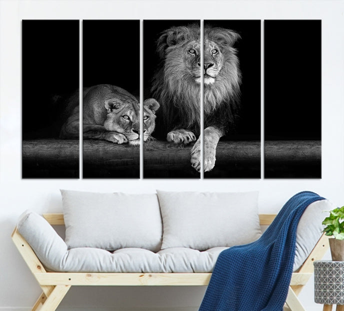 Lion Family Wall Art Canvas Print