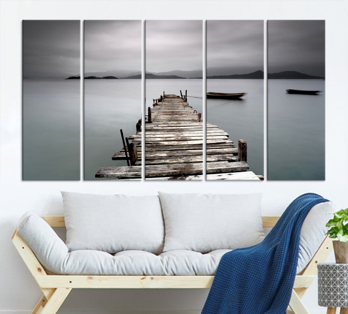 Wood Pier Wall Art Canvas Print