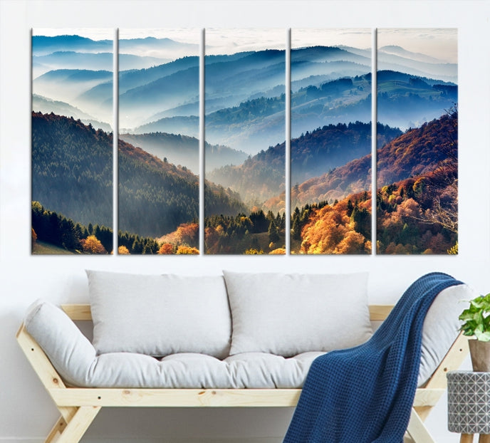 Paysage d’art mural forestier Impression sur toile