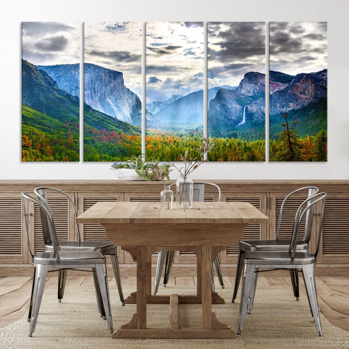 Yosemite Half Dome Park Calinia Wall Art Toile Imprimer El Capitan