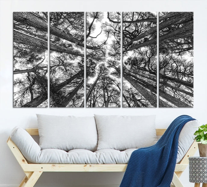 Trees Contemporary Art Canvas Print