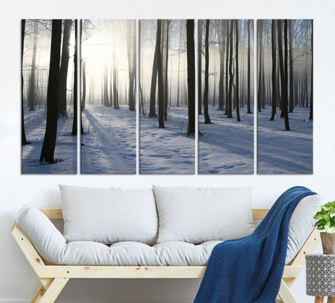 Night Forest Wall Art Canvas Print