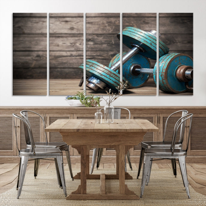 Dambell and Sport Wall Art Canvas Print